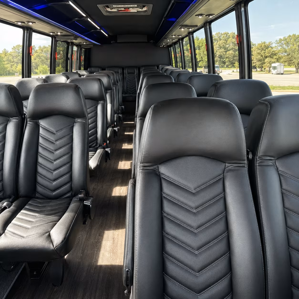 santa clara 35 passenger minibus inside