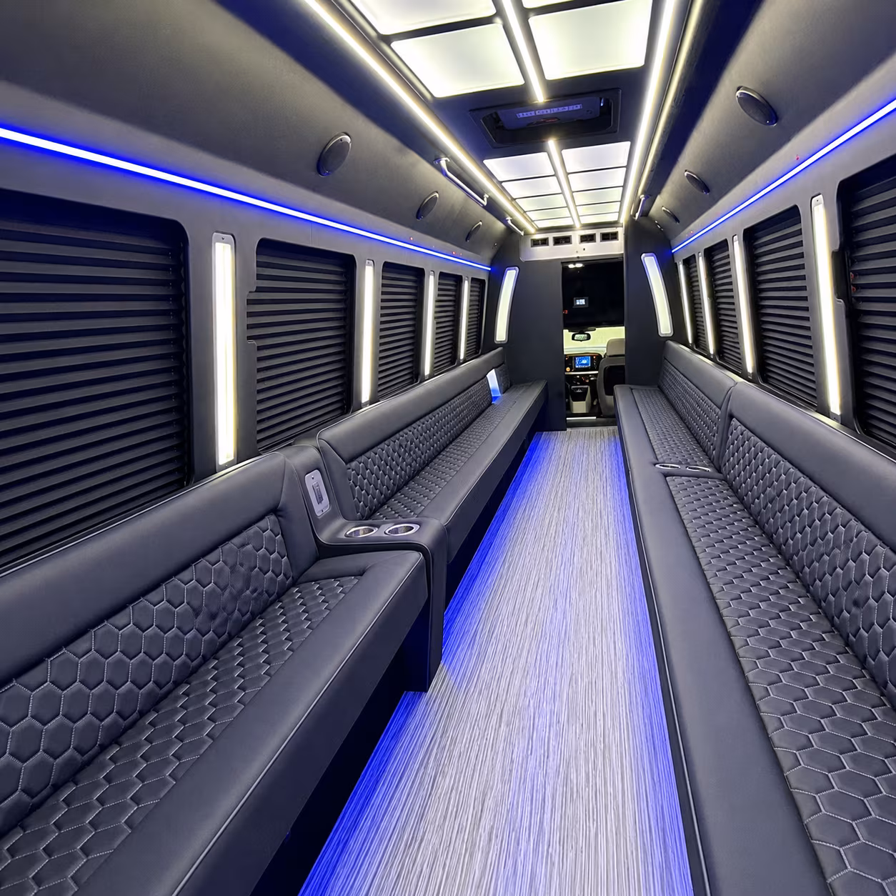 santa clara party bus rental interior